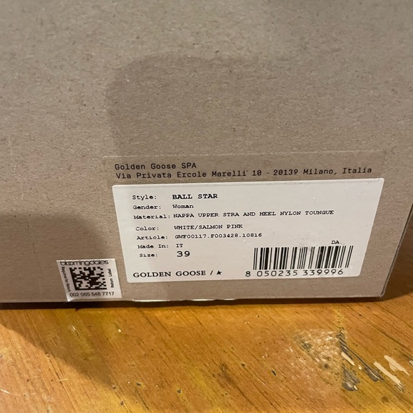 Golden Goose Ballstars white with light pink star sz 39 - Picture 13 of 13